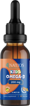 NATIOS Kids Omega-3 Premium Anchovies, 200 mg, Kapky v MCT oleji, 30 ml